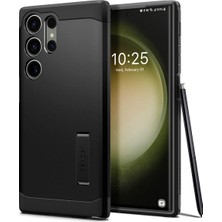 1001 Galaxy S23 Ultra ile Uyumlu Kılıf Tough Armor Stand Özellikli Çift Katmanlı Zırh Koruma Siyah