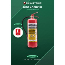 Balkan Ticaret Ofis Yangın Tüpü 6 kg Köpüklü Foam Ab Levha Tse Hyb Ce Belgeli