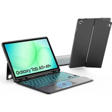 Fogy Galaxy Tab A9+Plus 11 ile Uyumlu Mag Touchpad Blutooth Işıklı Standlı Türkçe Q Klavyeli Kılıfı