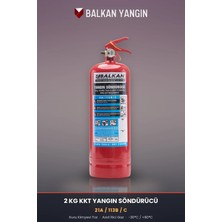 Balkan Ticaret 2 kg KKT ABC Yangın Tüpü 4 Yıl Garantili Tozlu Özellikli Ruhsata Uygun Tse-Hyb Ce Belgeli