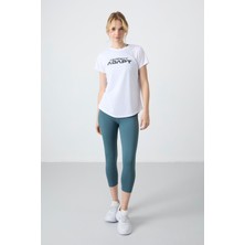 Tommy Life Orman Yeşili Yüksek Bel Slim Fit Dar Paça Kadın Kapri Tayt - 93097