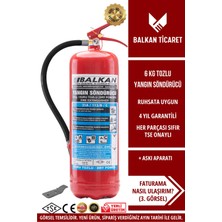 Balkan Ticaret Tozlu Yangın Söndürücü Kkt Abc Ruhsata Uygun 4 Yıl Garantili TSE Onaylı Hyb Ce Belgeli Cihaz