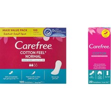 1001 Cotton Parfümlü 100'LÜ Günlük Ped ve , Günlük Ped, Pamuklu, Fresh Parfümlü, 20'li