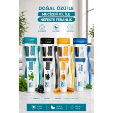 Dermokil Dk Dent Klasik-Nane-Propolis-Aktif Karbon Florürsüz Diş Macunu 4X75 ml Diş Fırçası Hediyeli