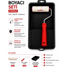 Ehobici 2 Parça Boyacı Seti Saten Rulo Parmak Rulo