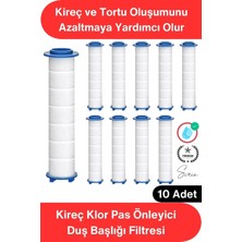 Svein #filtre 10 Adet Duş Başlığı Filtresi Kireç Klor Pas Önleyici Yedek Filtre Seti Pamuk Su Arıtma Kartuşu Standart Uyum Banyo Su Temizleyici Tortu Partikül Giderici Saç Cilt Koruma Filtre Kartuş