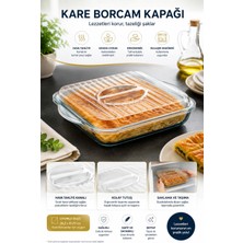 Makri Home Kare Borcam Kapağı, Şeffaf Saklama ve Koruma Kapağı, 28,2 × 31,75 cm