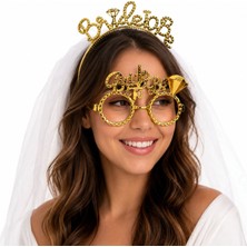 Zero Land Dpmix-Hb Bride To Be Gold Taç ve Parti Gözlüğü Seti