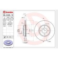 Brembo Dpmix-Hb On Fren Disk Aynasi B Max 12- Fiesta Vi 13- Transit Courier 14-