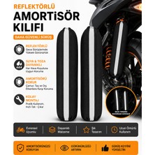 Beneficio Uyumlu Motosiklet Reflektörlü Amortisör Kılıfı Scooter Amortisör Koruyucu Körük, Amartisor, Amortisor