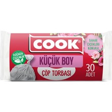 1001 Kokulu Çöp Torbası, Küçük Boy, 40 x 47 Cm, 30 Yaprak, Bahar Çiçekleri Kokulu, Şeffaf