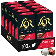 1001 Splendente, Core Collection, Yoğunluk 7, Turunçgil ve Fındık Notaları Espresso Kapsülleri, 10X