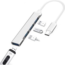 1001 To USB Hub 4 Port Çoklayıcı Macbook Ile Uyumlu Çoğaltıcı Adaptör