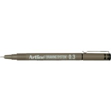1001 Drawing System 0.3 Çizim Kalemi, 0.3 Mm, Siyah