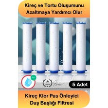 Svein #filtre 5 Adet Duş Başlığı Filtresi Kireç Klor Pas Önleyici Yedek Filtre Seti Pamuk Su Arıtma Kartuşu Standart Uyum Banyo Su Temizleyici Tortu Partikül Giderici Saç Cilt Koruma Filtre Kartuş