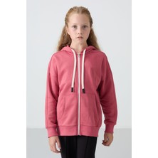 Tommy Life Yaban Gülü Pamuklu İçi Tüylü Yumuşak Dokulu Standart Fit Nakışlı Kız Çocuk Sweatshirt - 75149