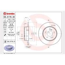 Brembo Dpmix-Hb Fren Diski Arka Mercedes W202 W203 CL203 W210 C208 W124