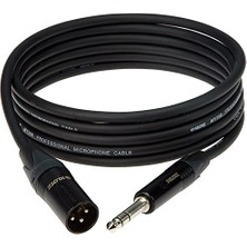 1001 M1 MY206 Trs x Male Xlr Neutrik Uçlu Siyah 1mt Balanslı Kablo