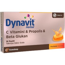 1001 Herbal C Vitamini, Propolis & Beta Glukan 16 Pastil - Bağışıklık - C Vit, Propolis, Beta Glukan