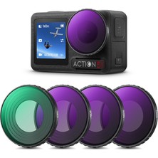 1001 Setleri, 4'lü Paket Cpl, Nd8, ND16, ND32 Filtre, Djı Osmo Action 5 Pro/action 4 ile Uyumlu, Polariz