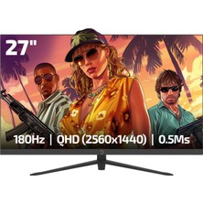 1001 Power 27" Sonic T80 Flat Fast IPS 180HZ 0.5ms Qhd 2k Gaming Monitör (Sıfır Ölü Piksel Garantili