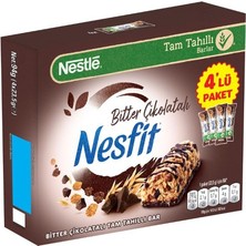 1001 Nesfit Bitter Çikolatalı Tam Tahıllı Bar 4’lü Paket, 4X23.5 gr