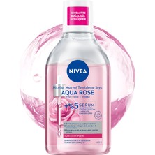 1001 Aqua Rose Gül Suyu ve Serum Içeren Çift Fazlı Micellar Makyaj Temizleme Suyu 400ML,YÜZ Göz Du