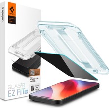 1001 iPhone 16 Pro ile Uyumlu Kolay Kurulum Cam Ekran Koruyucu Glas.tr Ez Fit Privacy Hd Hayalet - AGL079