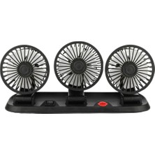1001 26291 FAN40 12 Volt Dc Çakmaklıklı Mini 3'lü Plastik Araç Fanı (3' Lü Fan)