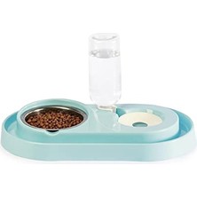 1001 Kedi-Köpek Mama ve Su Kabı Seti 500ML Turkuaz