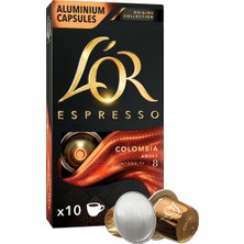 1001 Kahve - Colombia - Origins Collection - Yoğunluk 8 - Turunçgil Notaları - 1 Paket x 10 Alüminyum