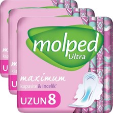 1001 Hijyenik Ped Uzun 8 Adet (3 Paketi)