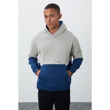 Tommy Life Taş Pamuklu Kalın İçi Tüylü Yumuşak Dokulu Comfort Fit Nakışlı Erkek Sweatshirt - 88417