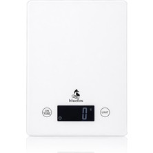 1001 Topaz Premium Dijital Mutfak Tartısı 10KG | Temperli Beyaz Cam, Geniş LCD Ekran, Yüksek Hassasiy