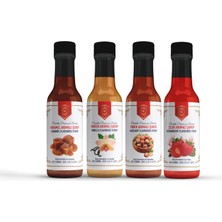 1001 Vanilya, Fındık, Çilek Aromalı Şurup 4'lü Set (4X250 Ml) - Cam Şişe