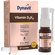 1001 Vitamin D3K2 10 ml Sprey - Kas & Kemik & Bağışıklık – 1000IU D3 & 20MCG K2 Vitamini