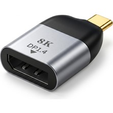 1001 To Displayport 1.4 Çevirici Mini Adaptör - 8k'ya Kadar Destek - Usb-C'den Dp Görüntü Dönüşt�