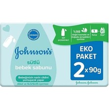 1001 Baby Johnson´s Baby Johnsons Baby Sütlü Bebek Sabunu 2 x 90 gr Eko Paket