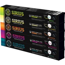 1001 Kapsül Kahve Ethiopia,colombia,guatemala,kenya,brasil (Nespresso Uyumlu) 5li Set (50 Kapsül)