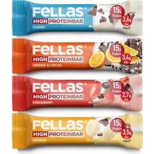 1001 Yüksek Protein Bar, Karma Kutu (4 Çeşit), 45GR x 12 Adet