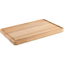 1001 By Zwıllıng Kesme Tahtası Ahşap Kesme Tahtası, 40 x 27,5 x 2,5 Cm, Meyve Suyu Oluğu, Çift Taraf
