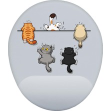 1001 Kediler Bilek Destekli Mouse Pad