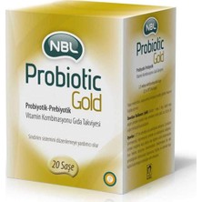 1001 Gold Probiyotik-Prebiyotik ve Vitamin Kombinasyonu Takviye Edici Gıda 20 Saşe