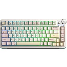 1001 AU75 3 Modlu Rgb Hot Swap Mekanik Tkl Bloomfield Switch Kablosuz Makrolu Klavye Krem