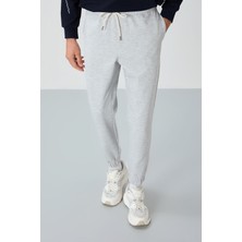 Air Jones Gri Yüzeyi Dokulu Standart Fit Erkek Eşofman Alt - 82156