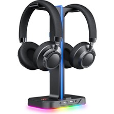 1001 Çift Kulaklık Askısı, 2 USB Bağlantı Noktası, Rgb Kulaklık Tutucu, Oyuncular Için, Pc Için