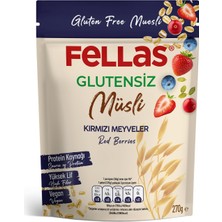 1001 Glutensiz Müsli, Kırmızı Meyveli, 270GR