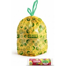 1001 Büzgülü Kokulu Çöp Torbası, Büyük Boy (Limon) 65 x 70 cm (10 Adet/rulo)