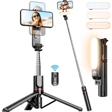 1001 Dolgu Işıklı Sabit Selfie Çubuğu Tripod, Iphone, , , ve Diğer Akıllı Telefonlar Için Kablos