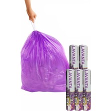 1001 Büyük Boy 65X70 Kokulu Büzgülü Çöp Poşeti 5 Paket (50 Adet) Çöp Torbası 60 Litre Çöp To